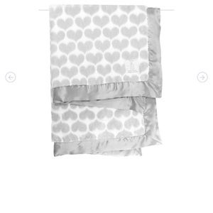 Little Giraffe silver heart baby blanket